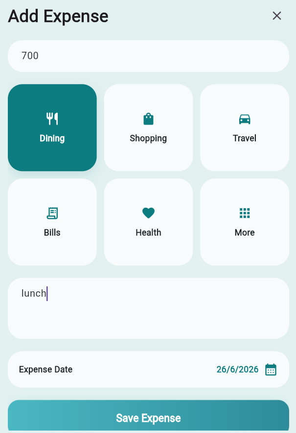Add Expense Screen