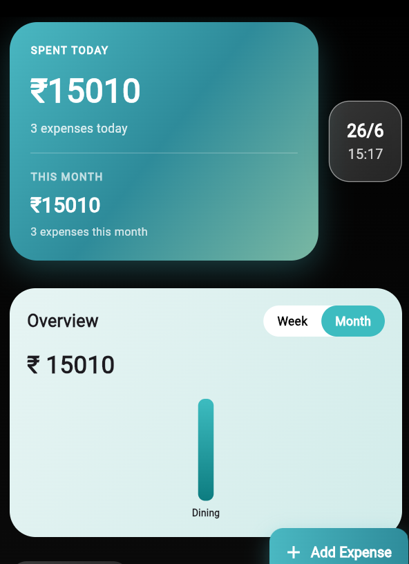 Solo Spend App Interface